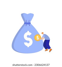 Man makes large savings with a small amount.