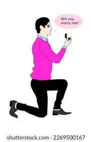 Man makes a marriage proposal