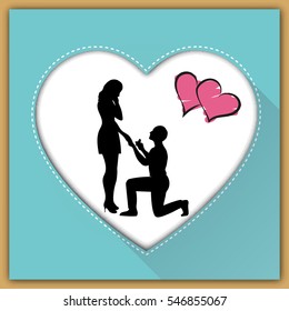 Man makes a marriage proposal for girl