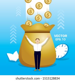 The man makes a lot of money by knowledge and spending time.