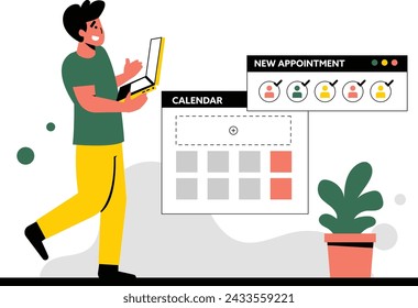 Man makes a new appointment