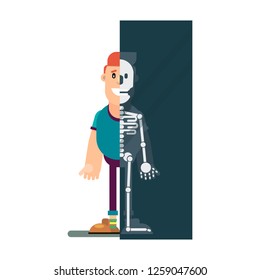man makes an x-ray