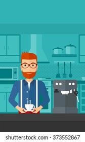 Man making coffee.