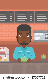 Man making coffee.