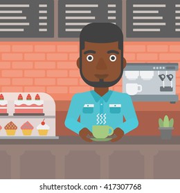 Man making coffee.
