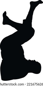 un hombre haciendo ejercicio, vector de silueta corporal