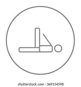 Der Mann, der Übungen macht, ist das Symbol.