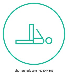 Man making exercises line icon.