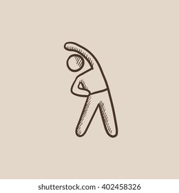 Icono de esbozo de ejercicios de hombre.