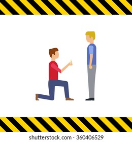 Man making proposal