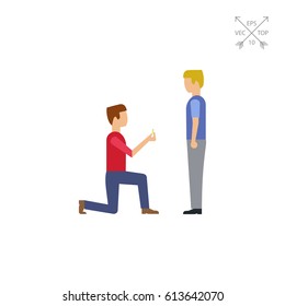 Man making proposal