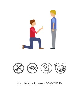 Man making proposal