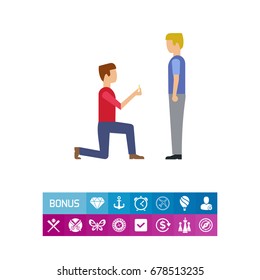 Man making proposal