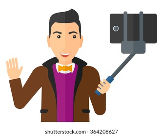 Man making selfie.