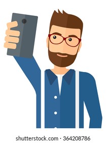 Man making selfie.