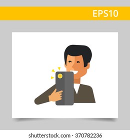 Man making selfie