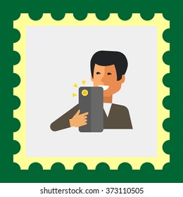 Man making selfie