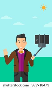 Man making selfie.