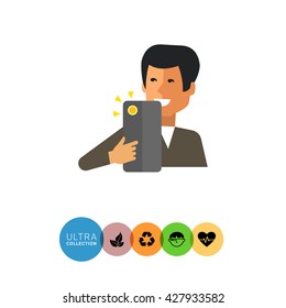 Man making selfie