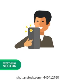 Man making selfie