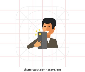 Man making selfie