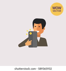 Man making selfie