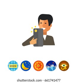 Man making selfie