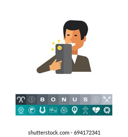 Man making selfie