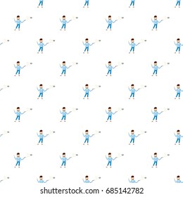 Man making selfie with a stick pattern