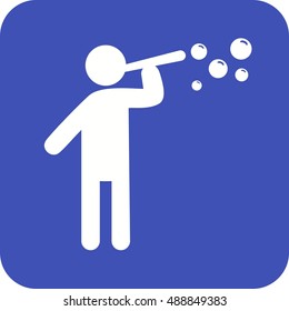Man Making Soap Bubbles