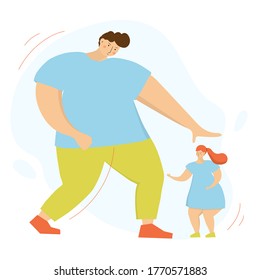 Man making a woman a smaller size Colleague gender violence Women right for equal Gender discrimination at work Domestic Violence Partner Abuse Colorful vector illustration in flat cartoon style