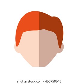 Man male avatar head person icon. Isolated and flat illustration. Vector graphic