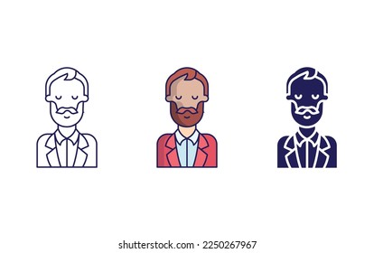 Man, male avatar icon vector illustration