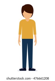 man male avatar person human icon. Colorful and Flat design. Vector illustration
