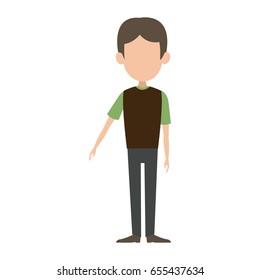 Man Male Cartoon Faceless Standing Gesture Stock Vector (Royalty Free ...