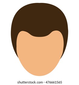 man male head avatar person human icon. Colorful and Flat design. Vector illustration