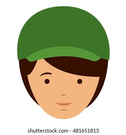 man male head hat mustache avatar person human icon. Colorful and Flat design. Vector illustration