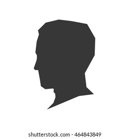 Man male head silhouette avatar person people icon. Isolated and flat illustration. Vector graphic