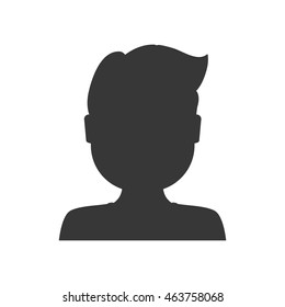 Man male silhouette avatar person people icon. Isolated and flat illustration. Vector graphic