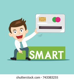 Man management credit card, money success concept