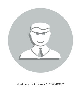 man, manager badge icon. Simple glyph, flat vector of Business icons for ui and ux, website or mobile application