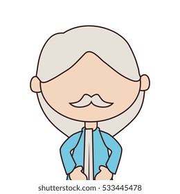 man manger character isolated icon