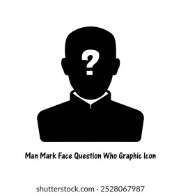 Man Mark Face Pregunta Quién es el icono gráfico