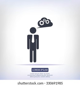 man and mark icon