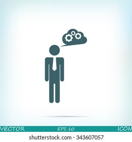 man and mark icon