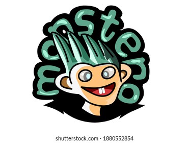 Man mascot logo design.illustration vector graphic design good for mascot gaming,distro design, tshirt design, sticker or etc