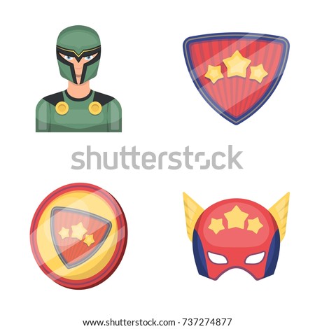 Man, mask, cloak, and other web icon in cartoon style.Costume, superhero, superforce, icons in set collection.