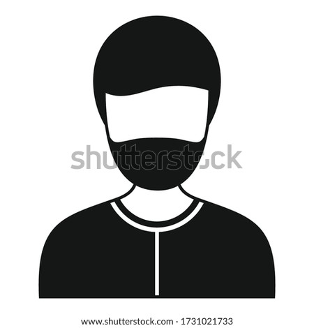 Man mask protect icon. Simple illustration of man mask protect vector icon for web design isolated on white background