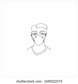 man in medical mask. doctor coronavirus covid-19 pandemic epidemic