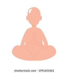 Man meditating in lotus pose